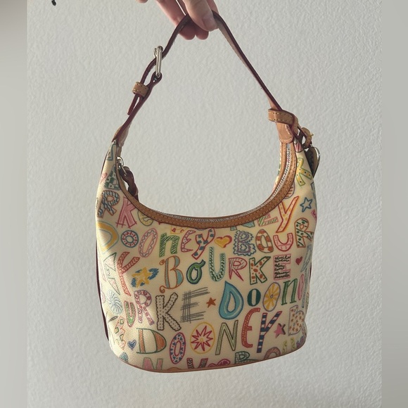 Dooney & Bourke Multicolor Logo Shoulder Bag – Y2K Vintage Style- LIKE NEW